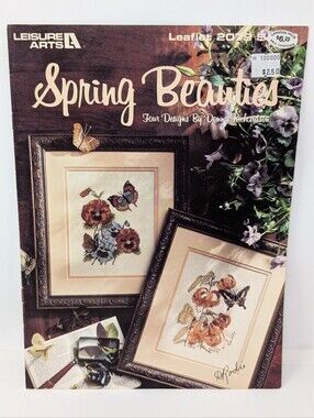 Cross Stitch Pattern Flowers Spring Beauties Butterflies Leisure Arts 20